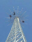 Mât triangulaire de Guy Wire Tower Lattice Triangle d'antenne de l'acier 30m