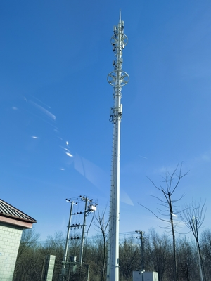 Tour d'antenne à tube unique de communication avec petite surface au sol