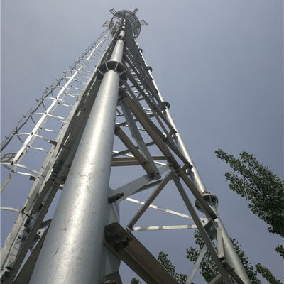 Tours en acier galvanisées de trellis autosuffisant de 50m