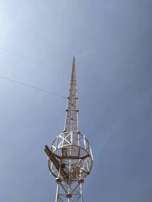 Antenne galvanisée 30m/S de communication de mât de tour de fil de Guyed d'acier d'immersion chaude